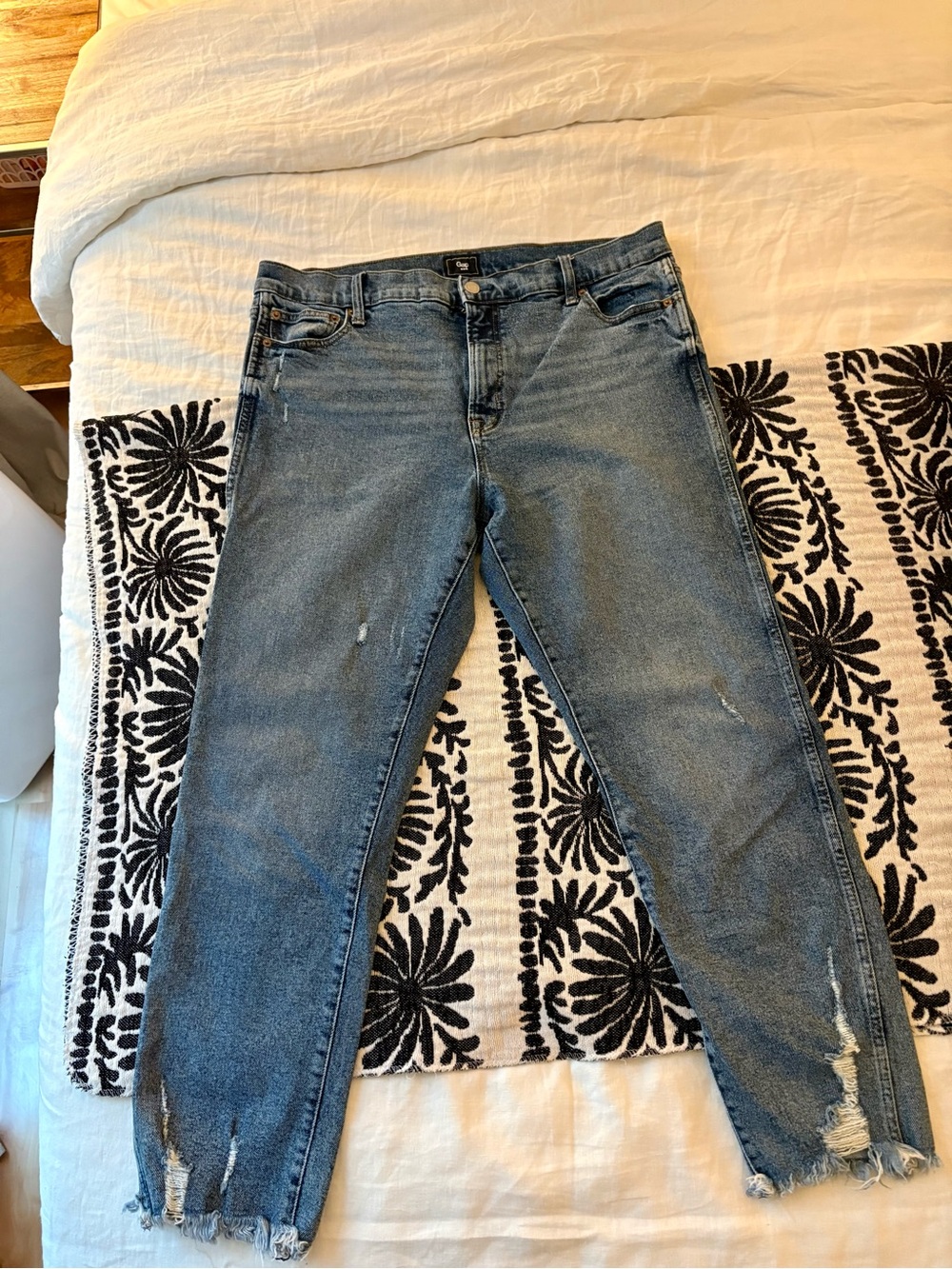 Gap Midrise Distressed Girlfriend Jeans - Size 18